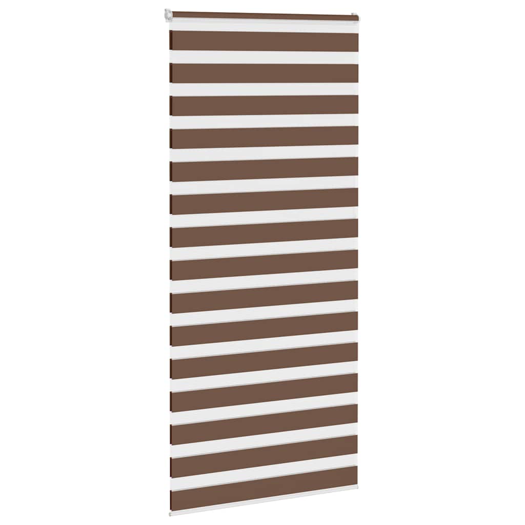 Zebra rolgordijn 100x230 cm stofbreedte 95,9 cm polyester bruin – afbeelding 3