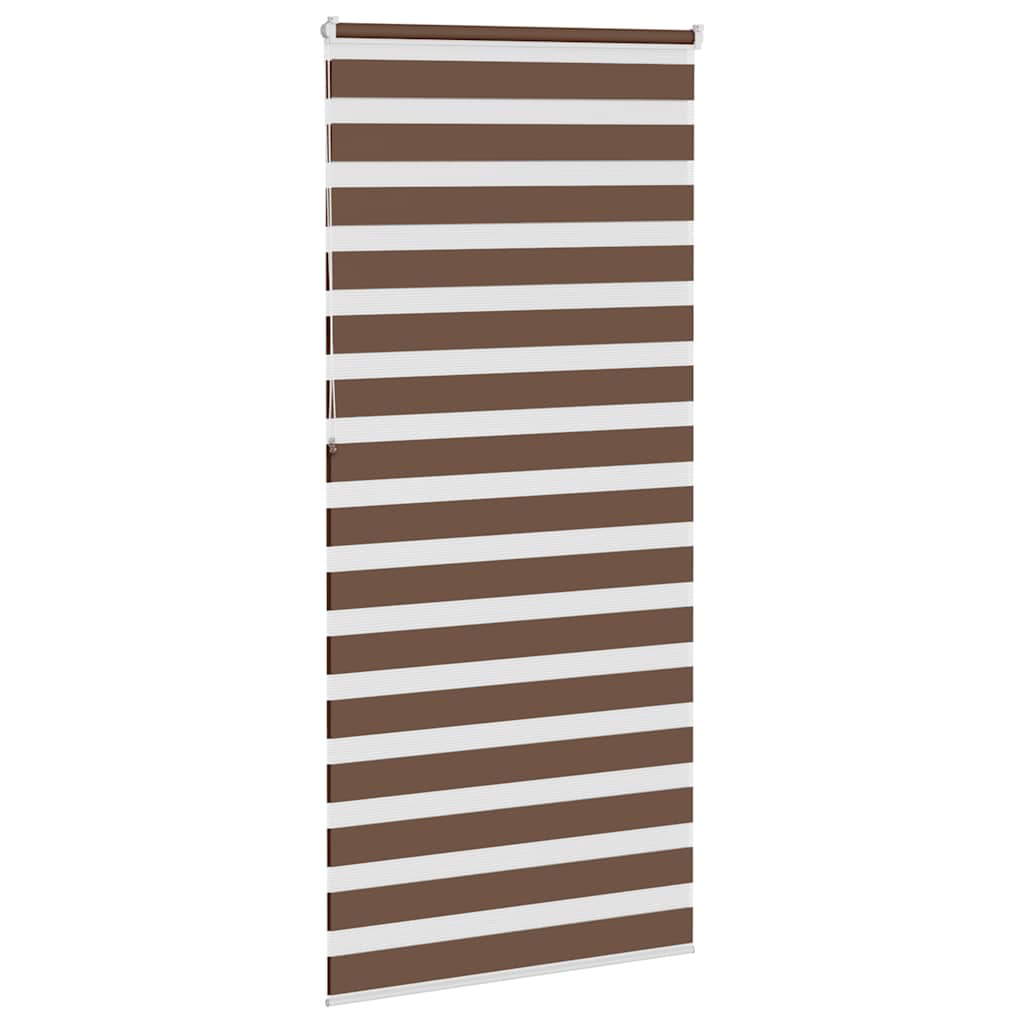 Zebra rolgordijn 100x230 cm stofbreedte 95,9 cm polyester bruin – afbeelding 4