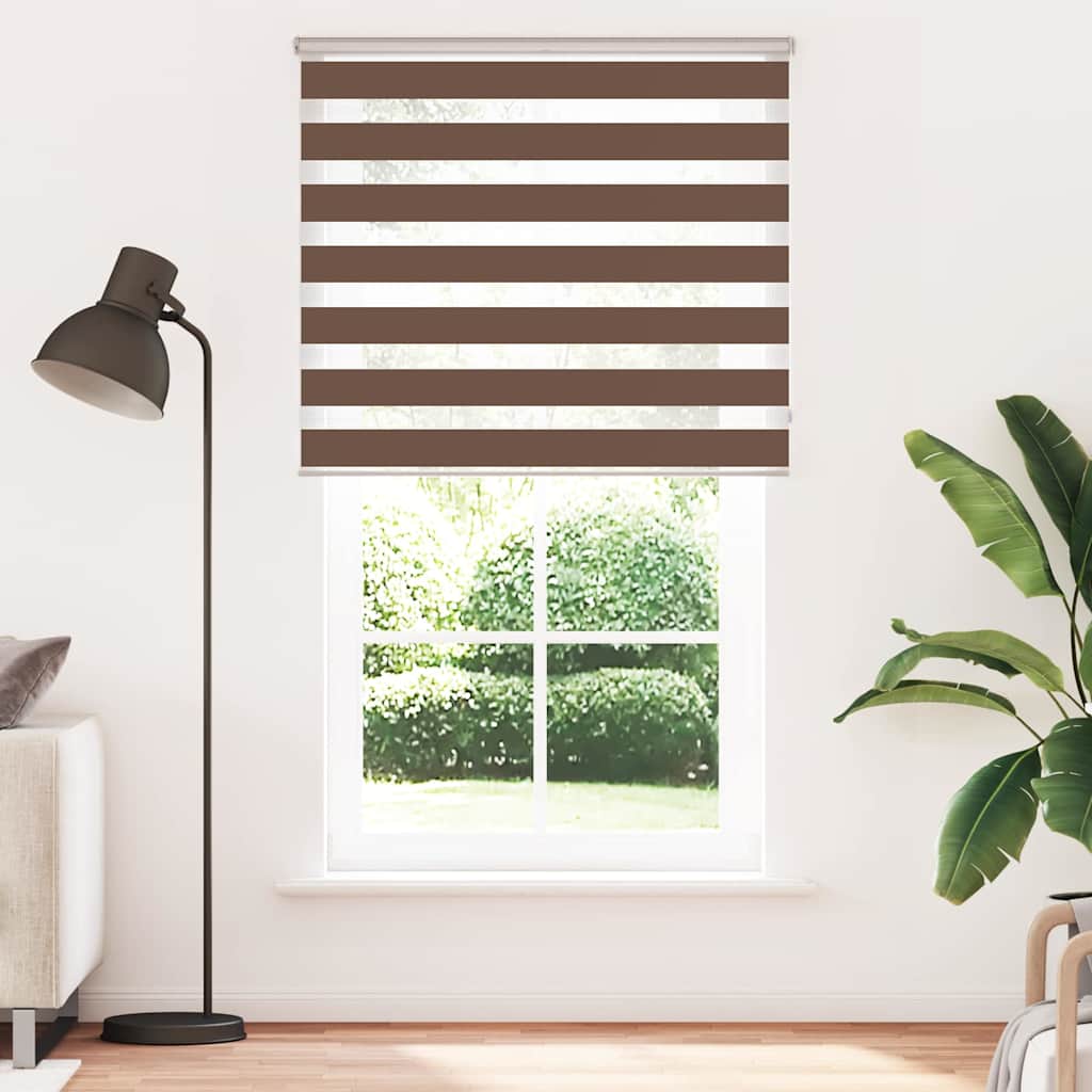 Zebra rolgordijn 125x230 cm stofbreedte 120,9cm polyester bruin – afbeelding 2