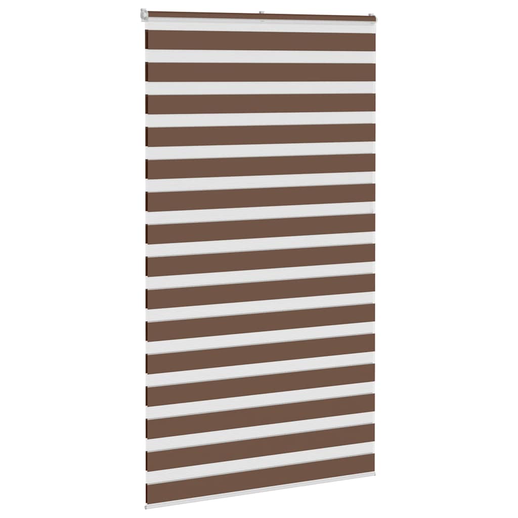 Zebra rolgordijn 125x230 cm stofbreedte 120,9cm polyester bruin – afbeelding 3