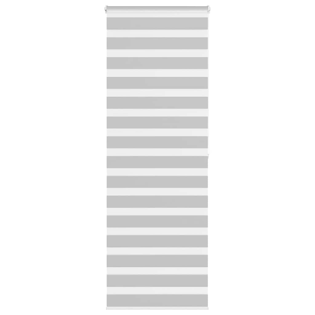 Zebra rolgordijn 80x200 cm stofbreedte 75,9 cm lichtgrijs