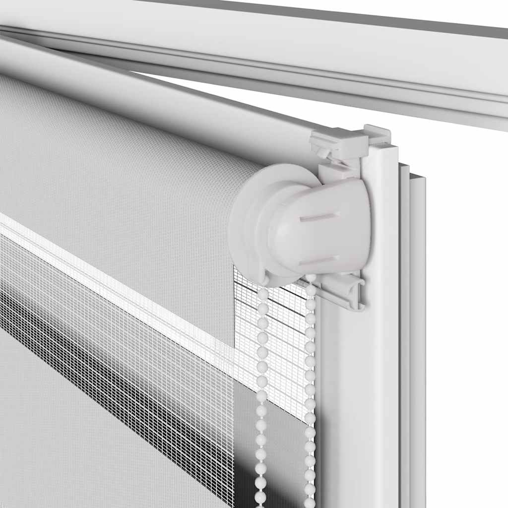 Zebra rolgordijn 100x230 cm stofbreedte 95,9 cm lichtgrijs – afbeelding 11