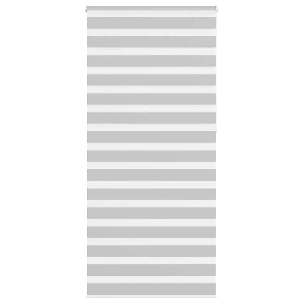 Zebra rolgordijn 115x230 cm stofbreedte 110,9 cm lichtgrijs