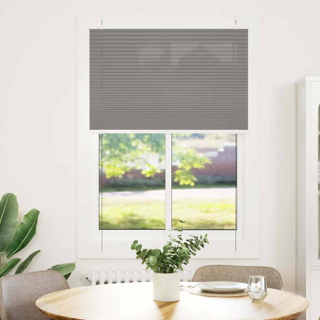 Plissé rolgordijn 100x100 cm stofbreedte 99,4 cm antraciet – afbeelding 1