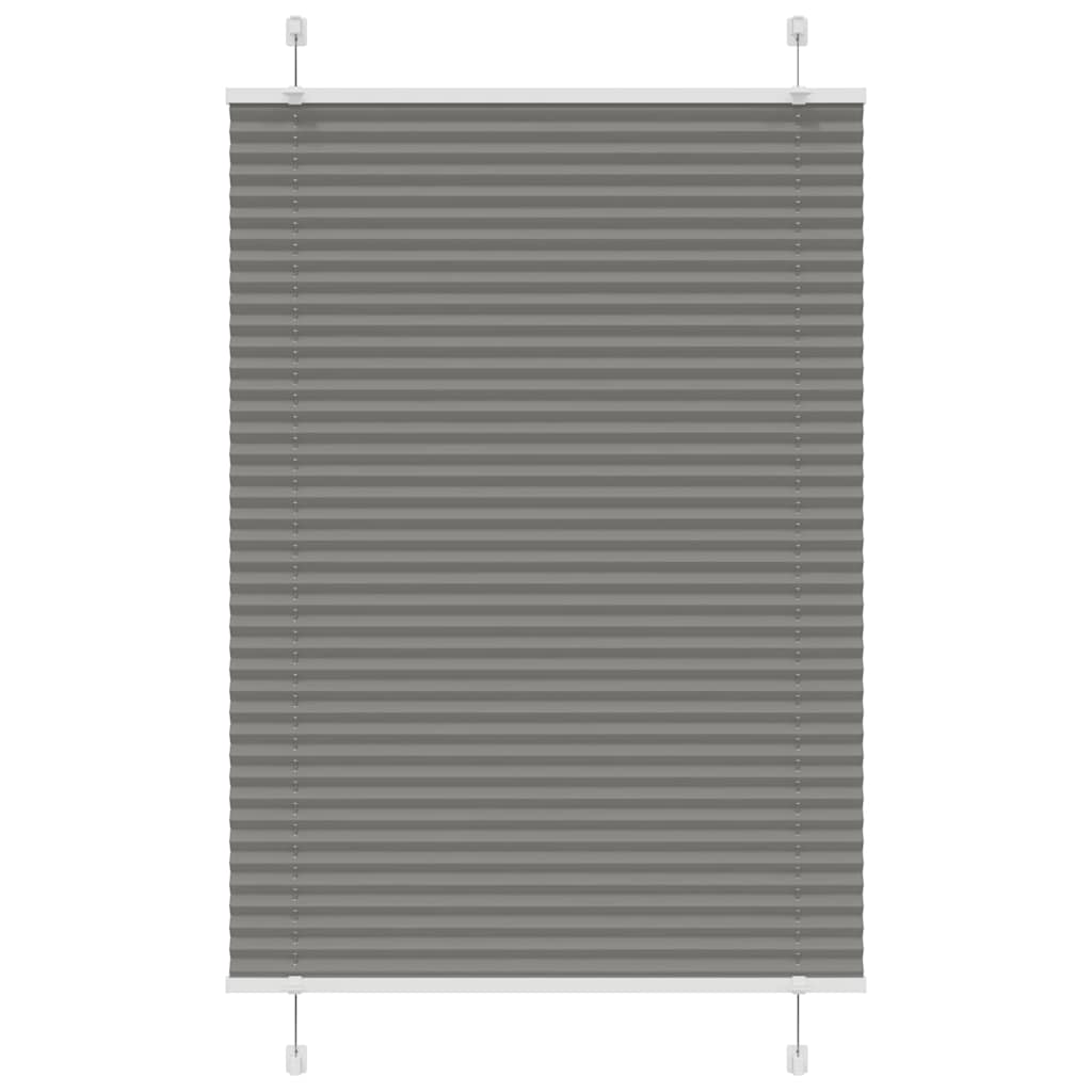 Plissé rolgordijn 100x150 cm stofbreedte 99,4 cm antraciet