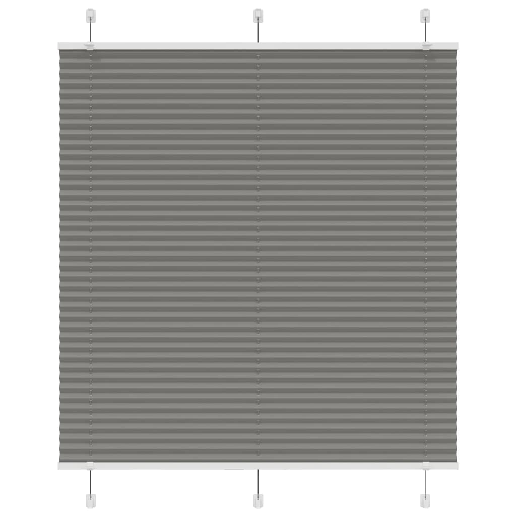 Plissé rolgordijn 115x150 cm stofbreedte 114,4 cm antraciet – afbeelding 1