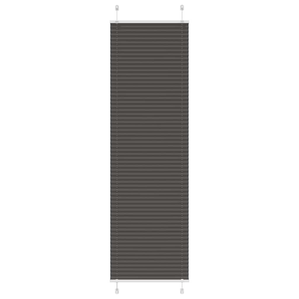Plissé rolgordijn 55x200 cm stofbreedte 54,4 cm polyester zwart