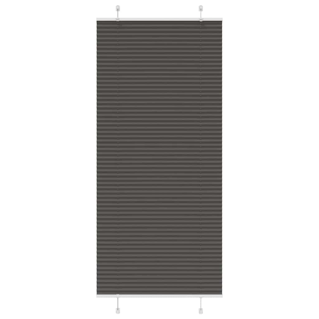 Plissé rolgordijn 85x200 cm stofbreedte 84,4 cm polyester zwart