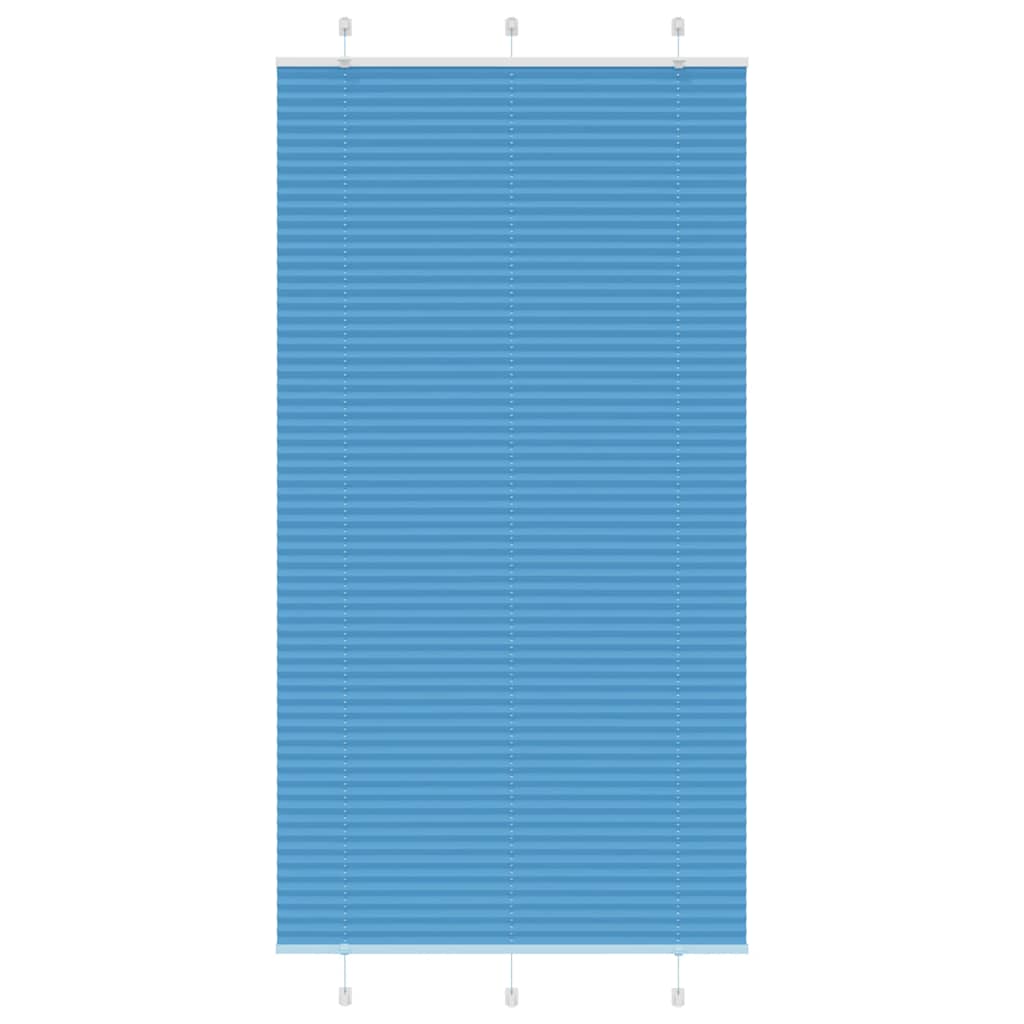 Plissé rolgordijn 110x200cm stofbreedte 109,4cm polyester blauw – afbeelding 1