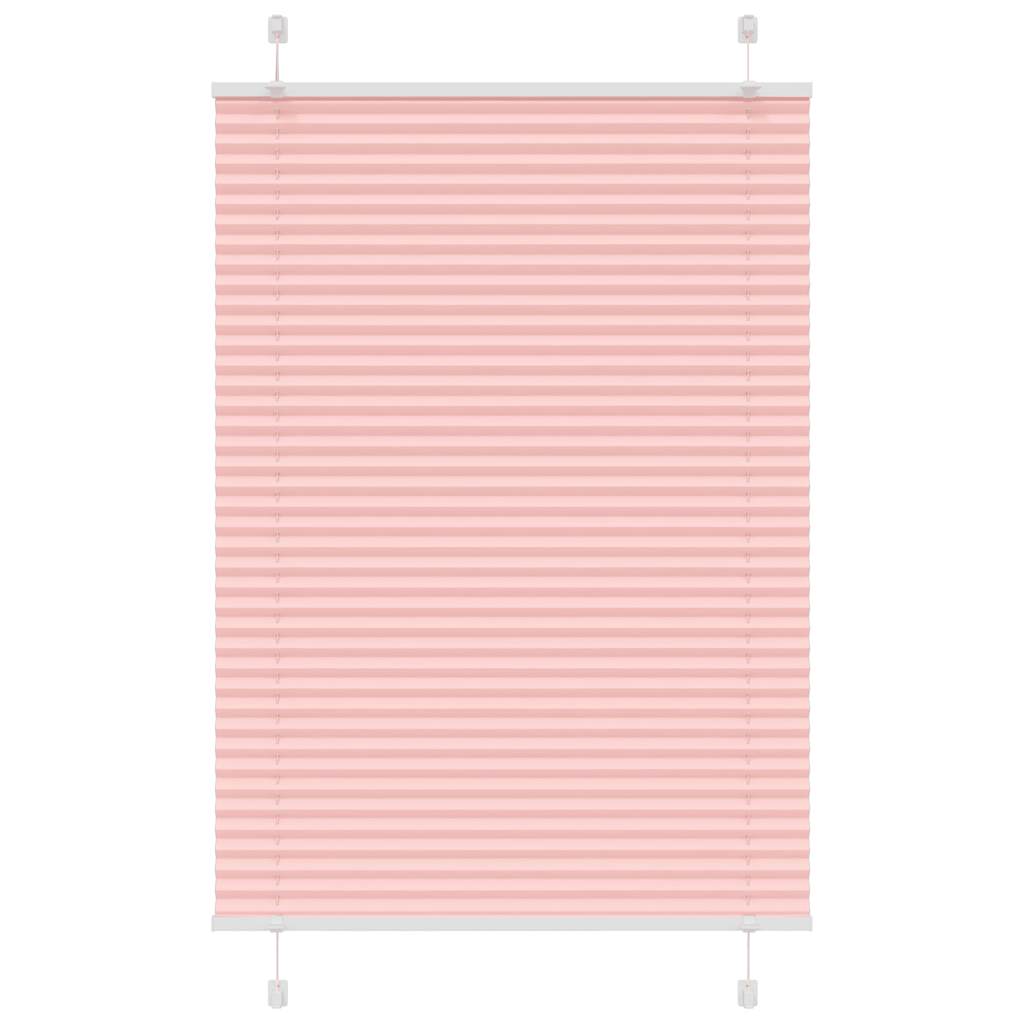 Plissé rolgordijn 100x100 cm stofbreedte 99,4cm polyester roze – afbeelding 1