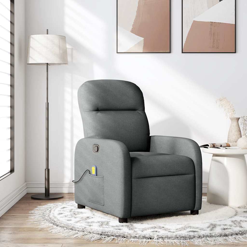 Massagestoel Donkergrijze Stof