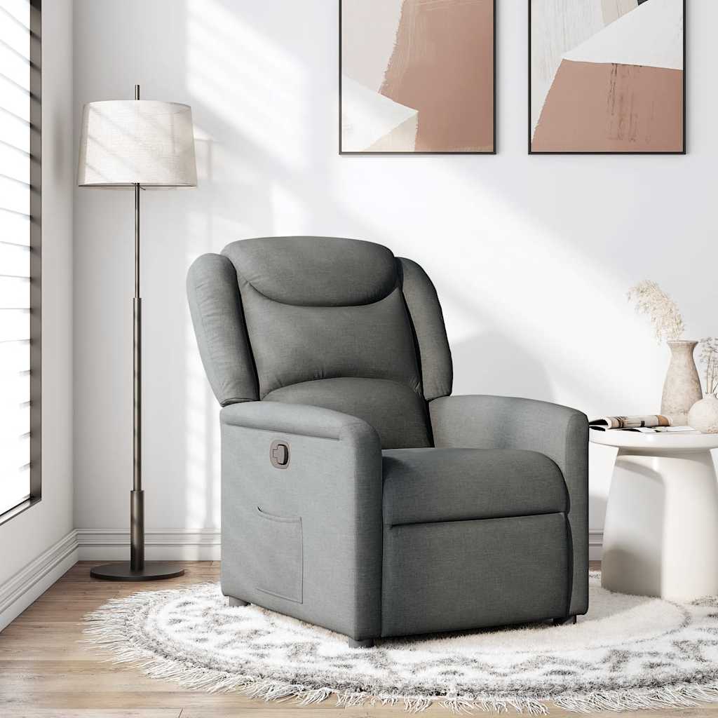 Fauteuil verstelbaar stof donkergrijs