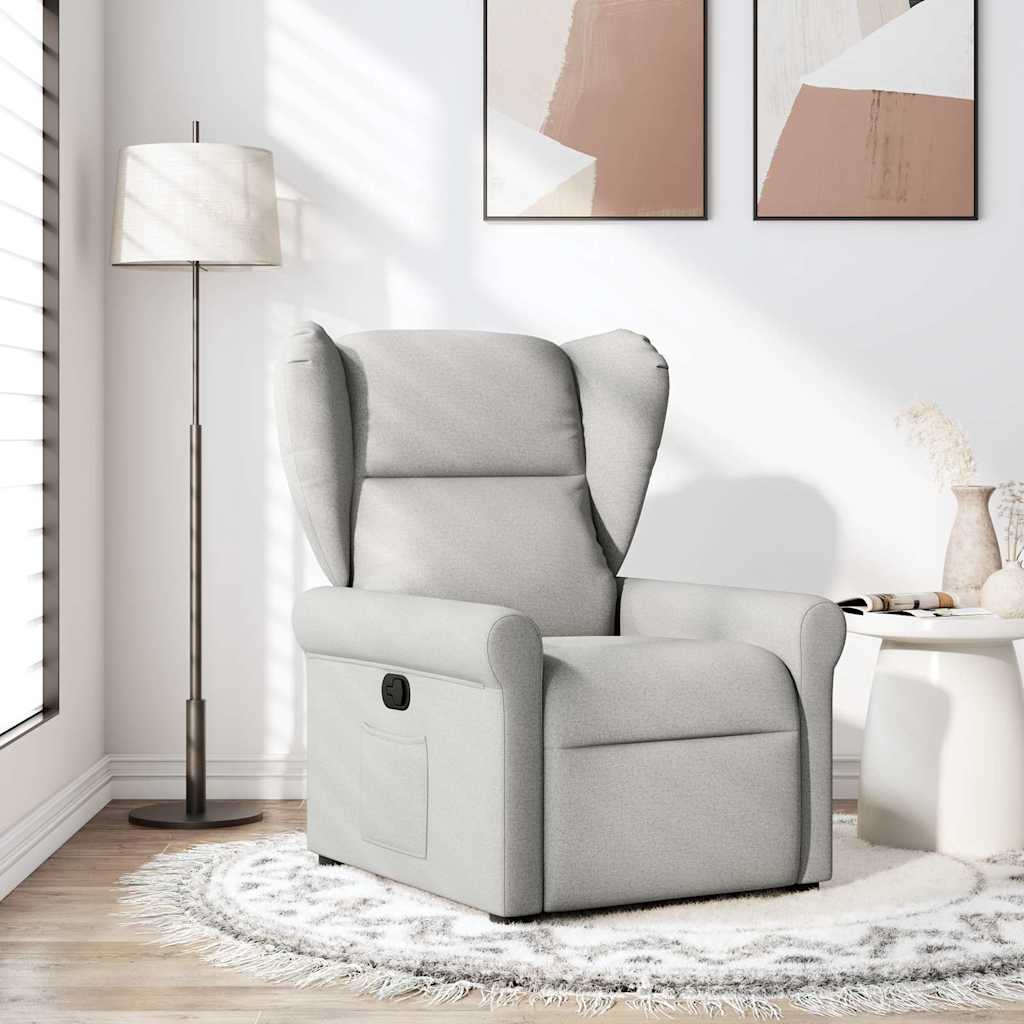 Fauteuil verstelbaar stof wolk grijs – afbeelding 1