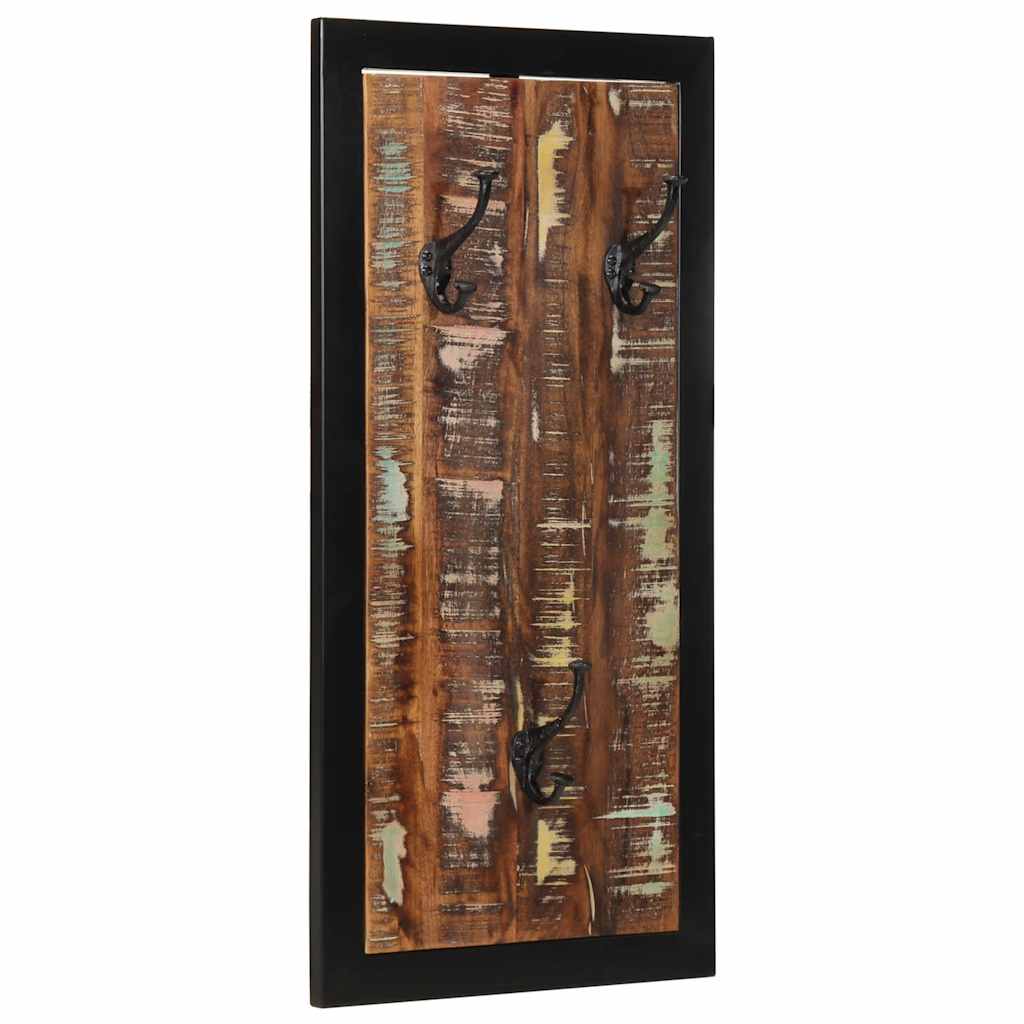 Kapstok 40x2x80 cm massief gerecycled hout meerkleurig