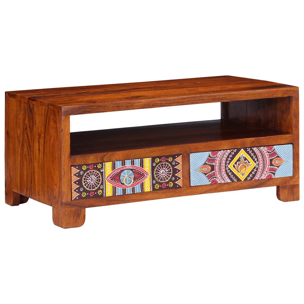 Salontafel 90x50x40 cm massief acaciahout – afbeelding 11