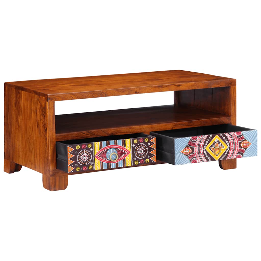 Salontafel 90x50x40 cm massief acaciahout – afbeelding 12