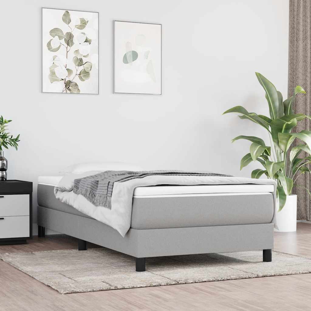 Pocketveringmatras voor kinderen medium 80x160 cm stof lichtgrijs