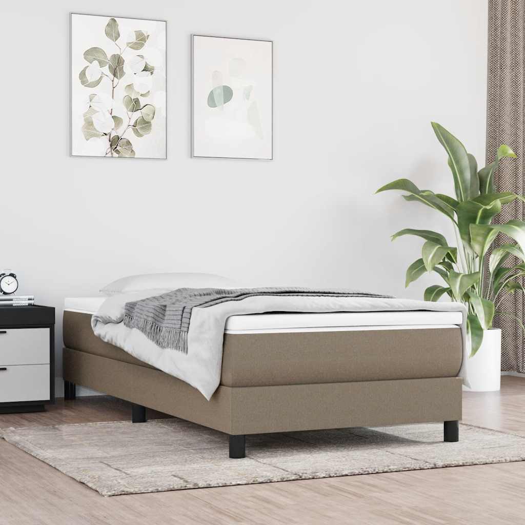Pocketveringmatras voor kinderen medium 80x160 cm stof taupe