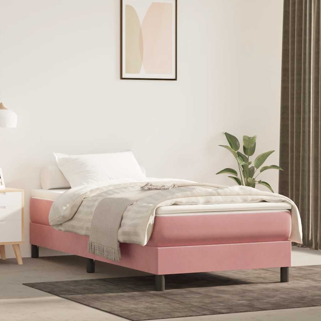 Pocketveringmatras voor kinderen medium 80x160 cm fluweel roze