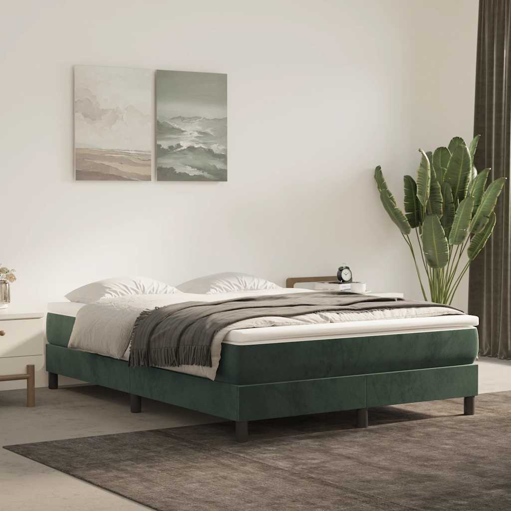 Pocketveringmatras medium 120x210x20 cm fluweel donkergroen