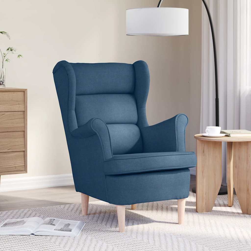 Fauteuil 74x84x100 cm stof blauw