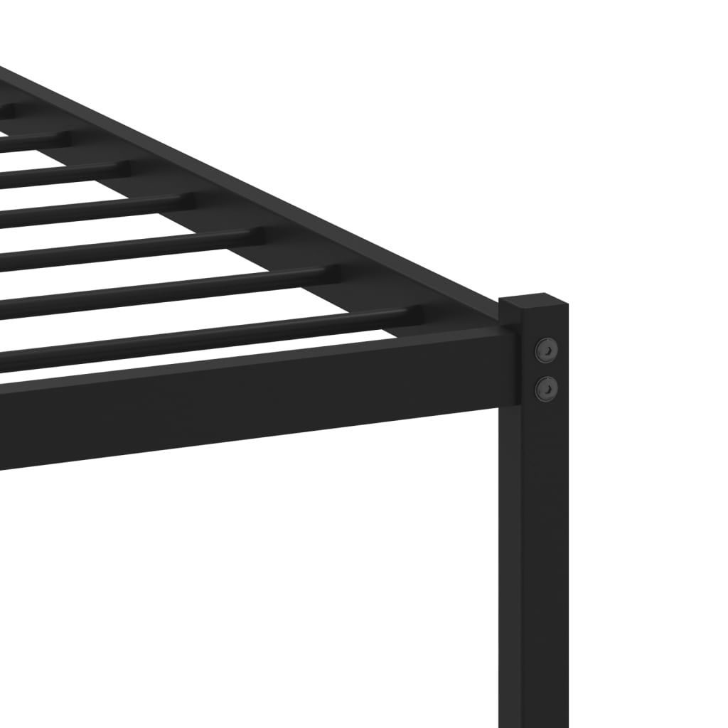 Bedframe zonder matras metaal gerookt eikenkleurig 80x200 cm – afbeelding 8