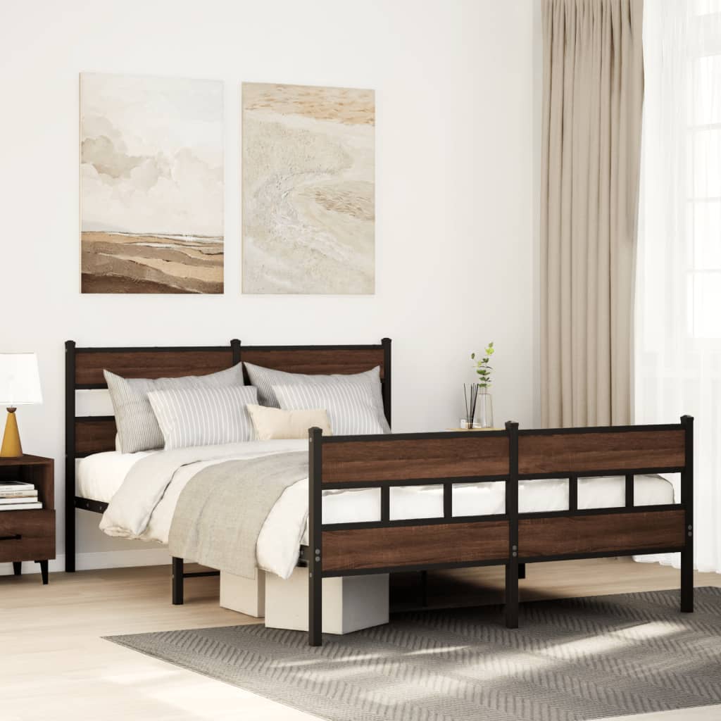 Bedframe met hoofdbord en voetbord zonder matras 140x200 cm – afbeelding 1