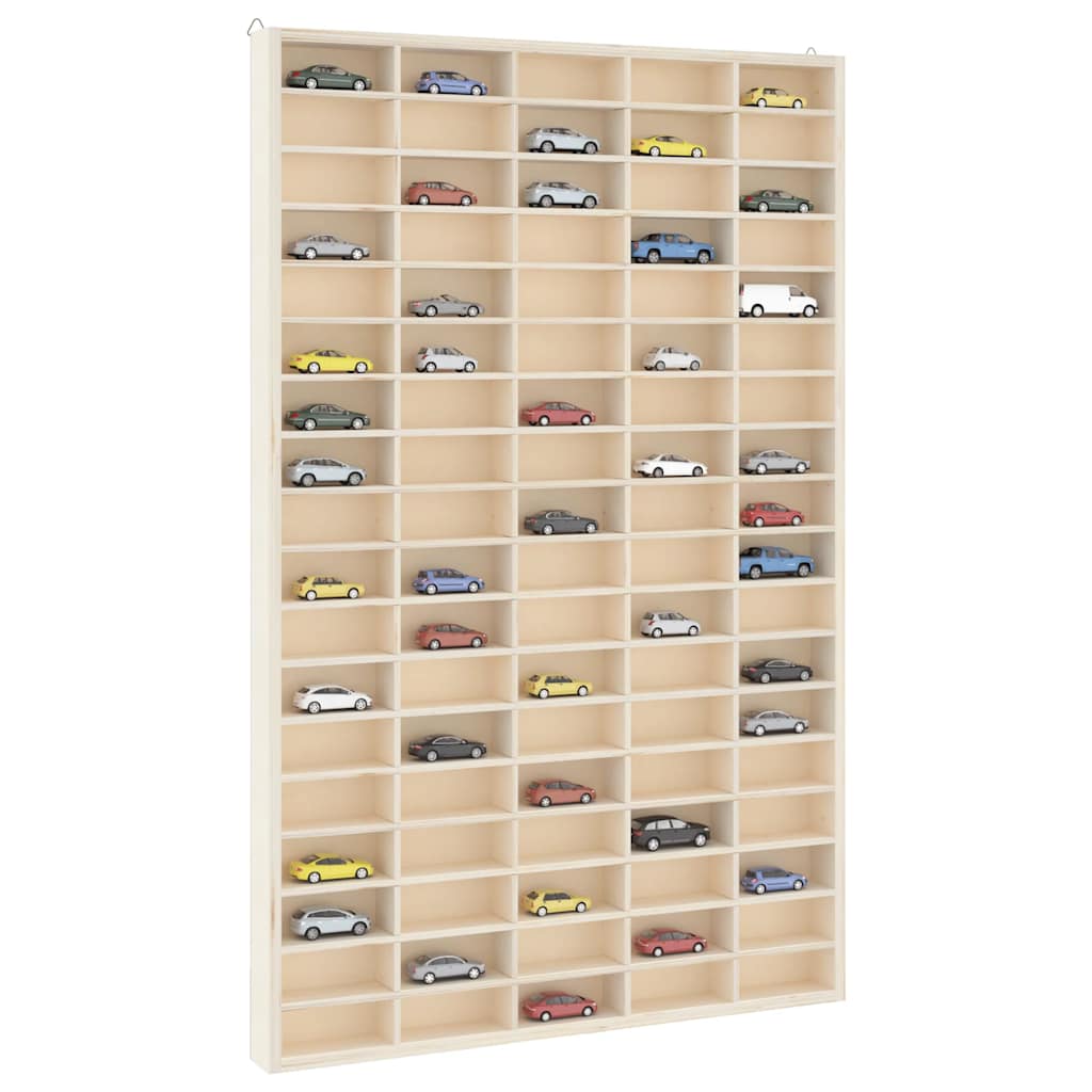 Houten Verzamelaarsvitrine met 90 Vakken 50,5x4,5x79cm