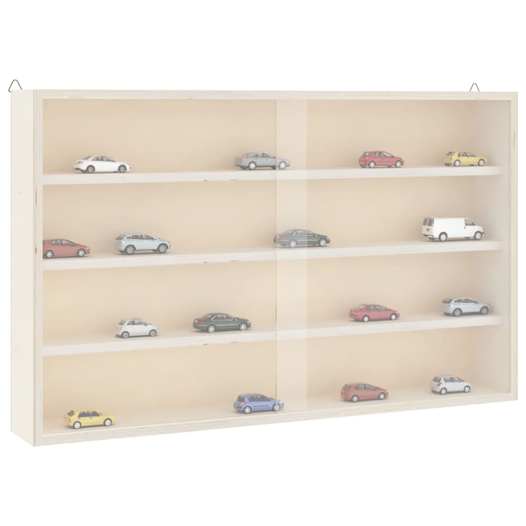 Houten vitrinekast met deuren 60x8,5x37cm