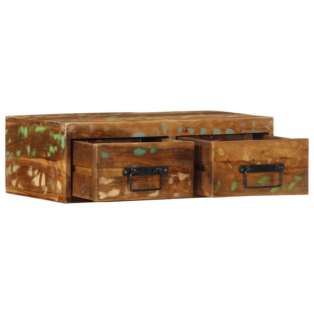 Tv-meubel wandmontage 60x30x19 cm massief gerecycled hout – afbeelding 2