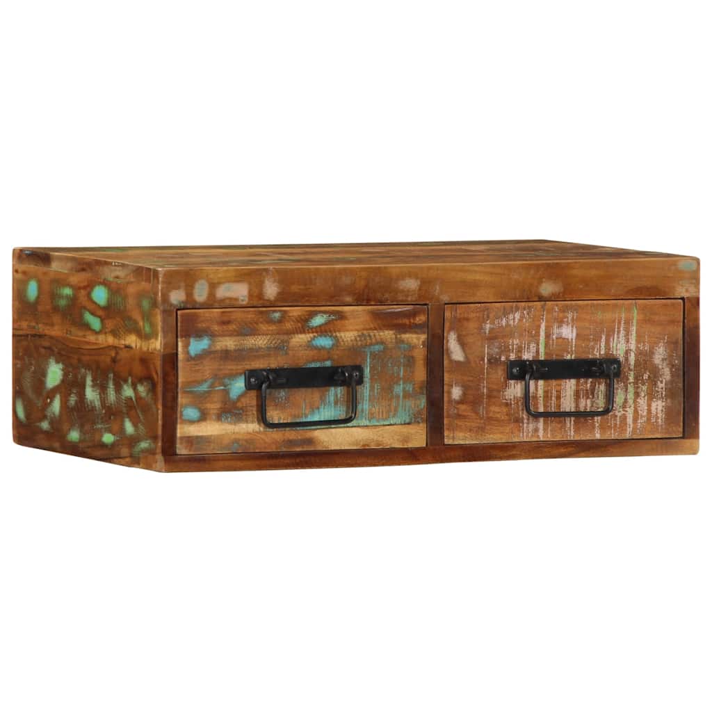Tv-meubel wandmontage 60x30x19 cm massief gerecycled hout – afbeelding 4