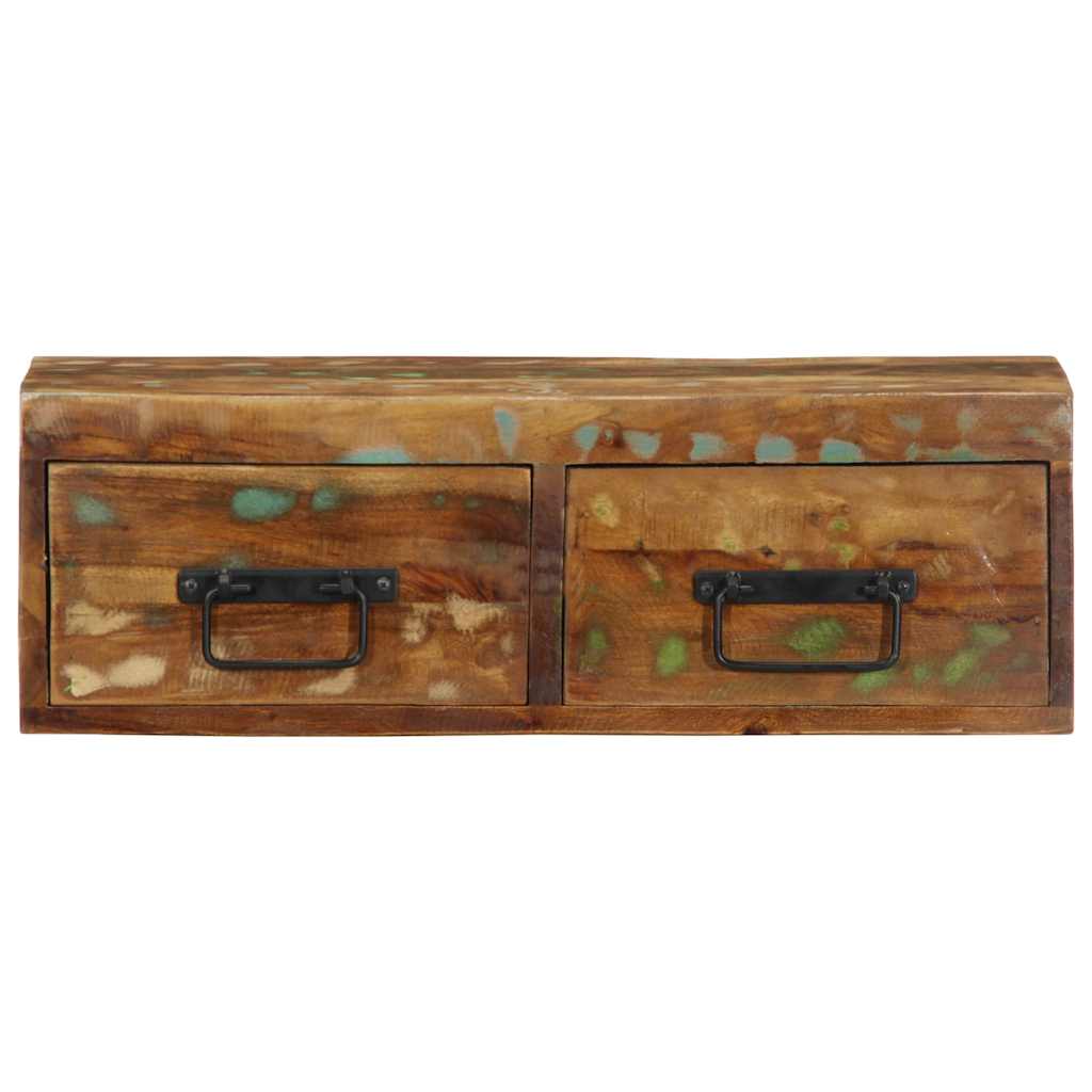 Tv-meubel wandmontage 60x30x19 cm massief gerecycled hout – afbeelding 5