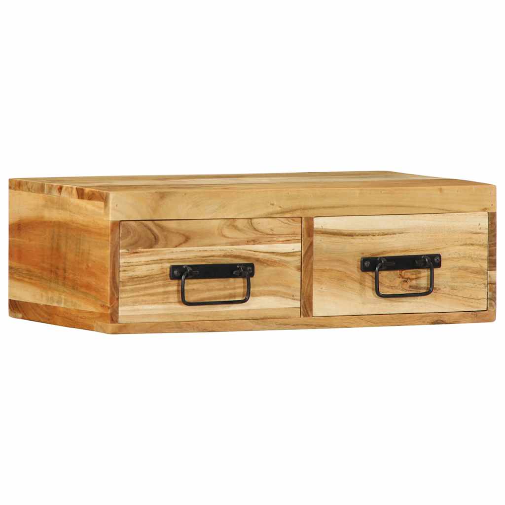 Tv-meubel wandmontage 60x30x19 cm massief acaciahout – afbeelding 1
