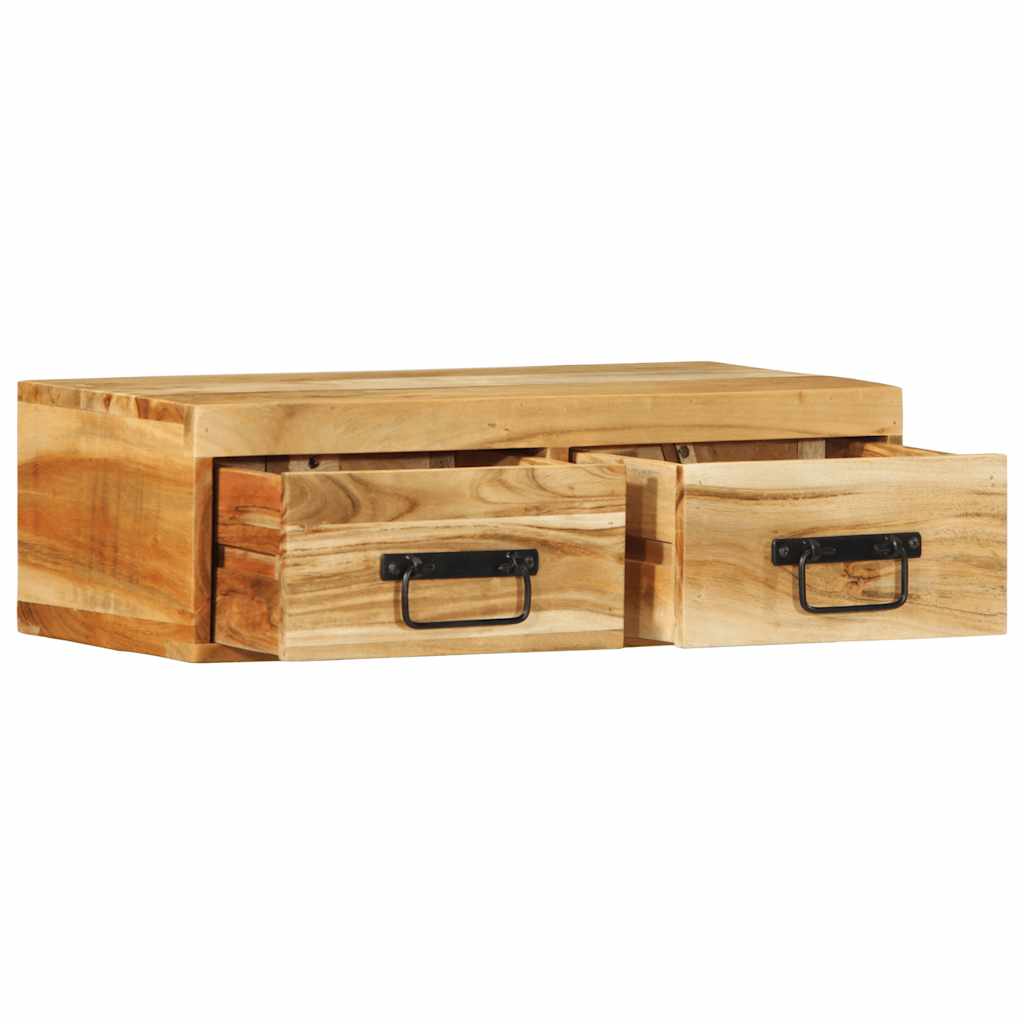 Tv-meubel wandmontage 60x30x19 cm massief acaciahout – afbeelding 2