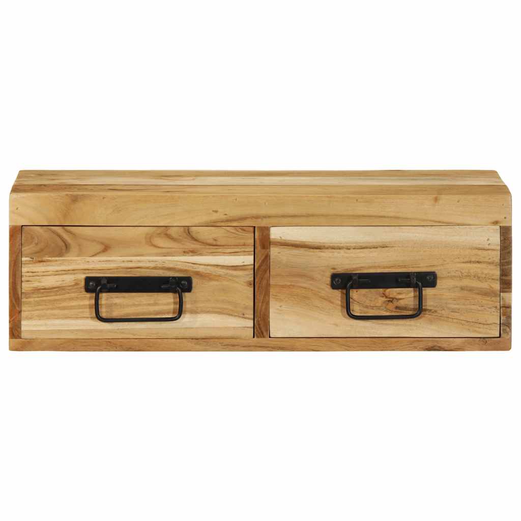 Tv-meubel wandmontage 60x30x19 cm massief acaciahout – afbeelding 5