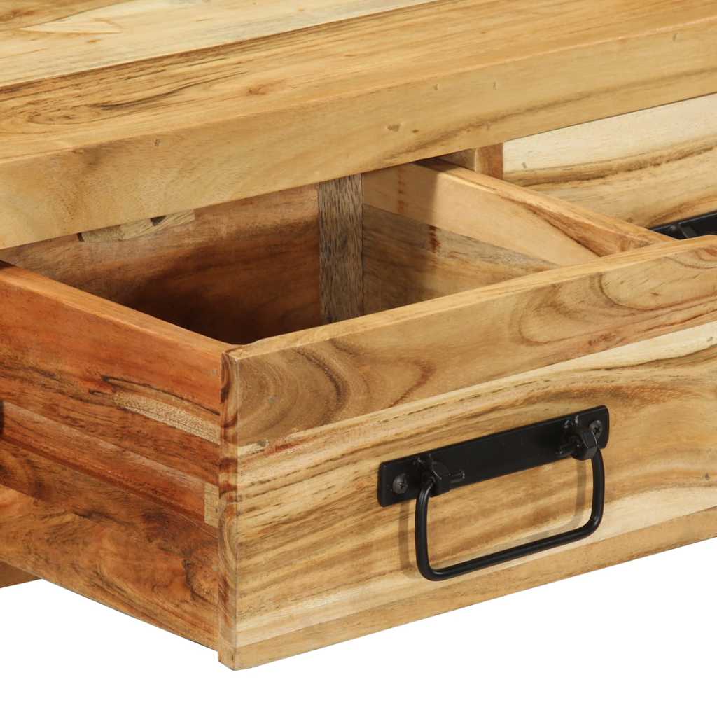 Tv-meubel wandmontage 60x30x19 cm massief acaciahout – afbeelding 9