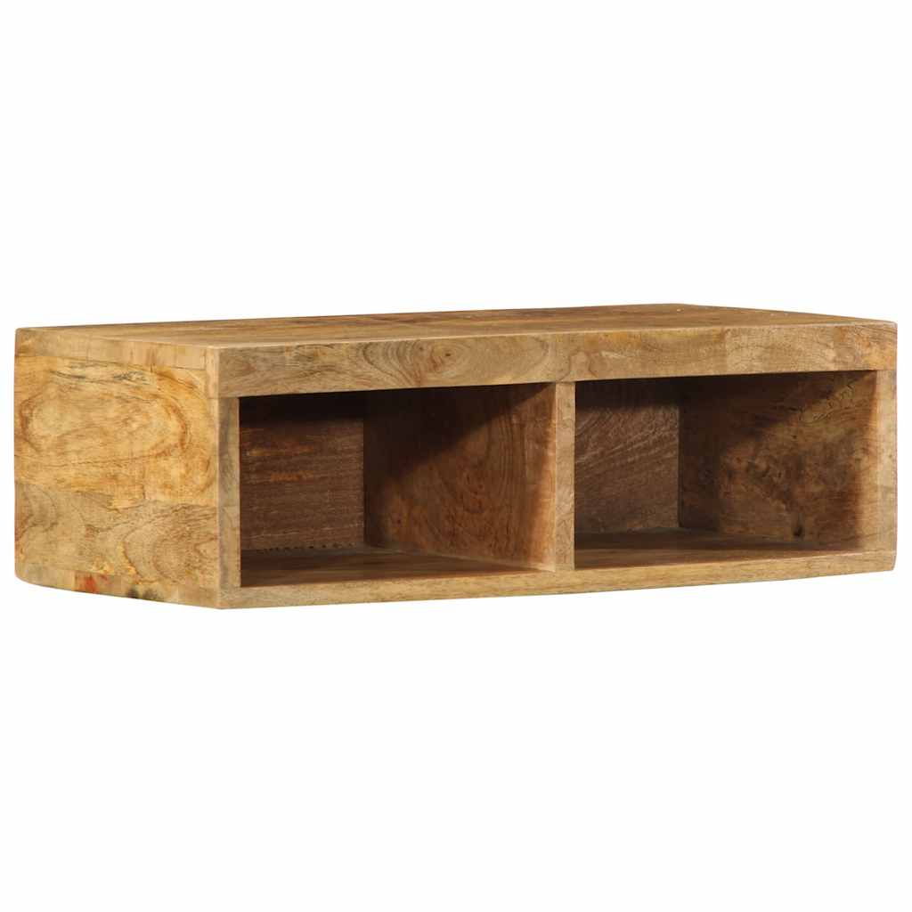 Tv-meubel wandmontage 60x30x19 cm massief ruw mangohout – afbeelding 1