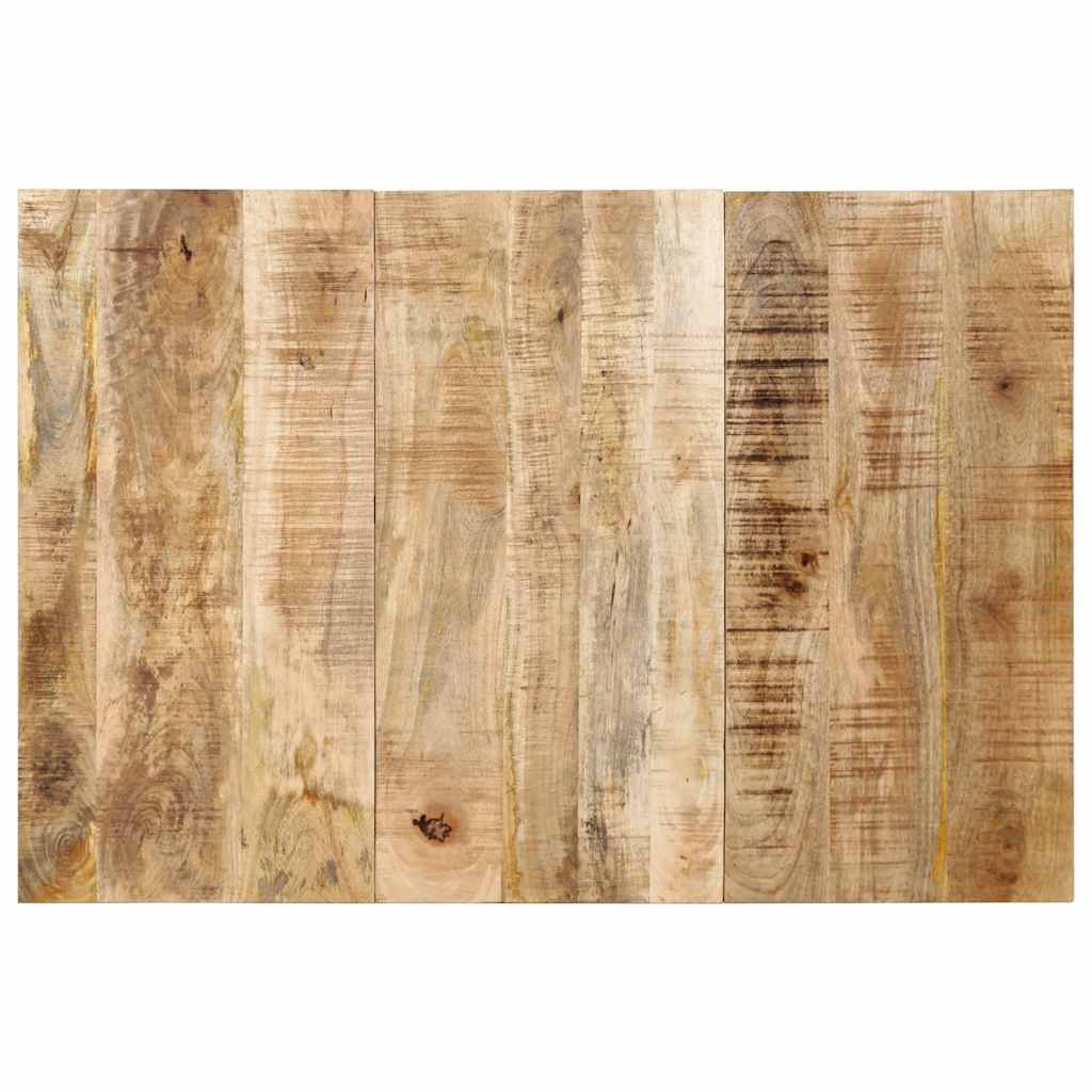Hoofdbord 120 cm massief ruw mangohout – afbeelding 1