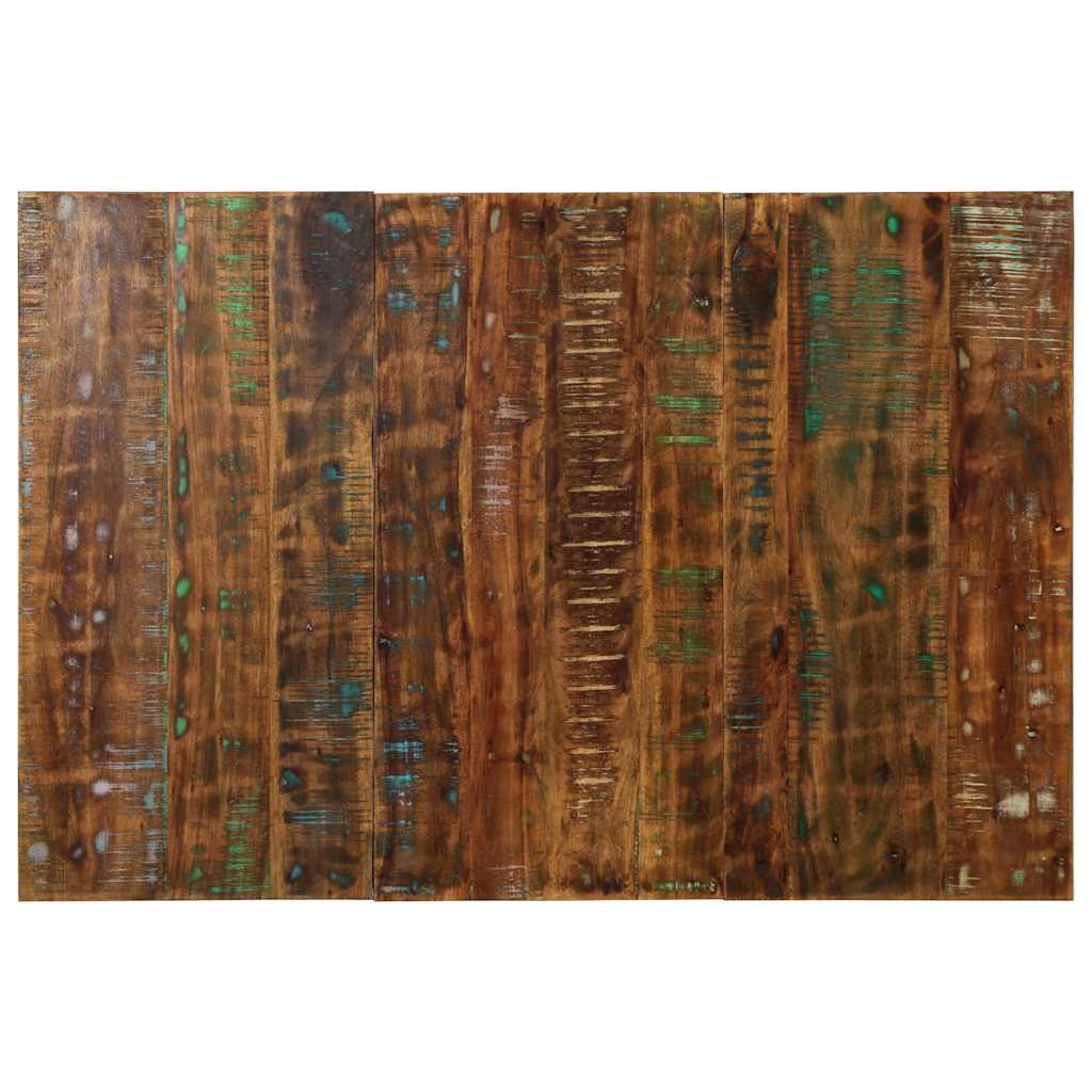 Hoofdbord 120 cm massief gerecycled hout meerkleurig – afbeelding 1