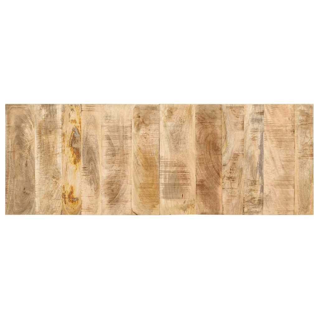 Hoofdbord 140 cm massief ruw mangohout – afbeelding 1