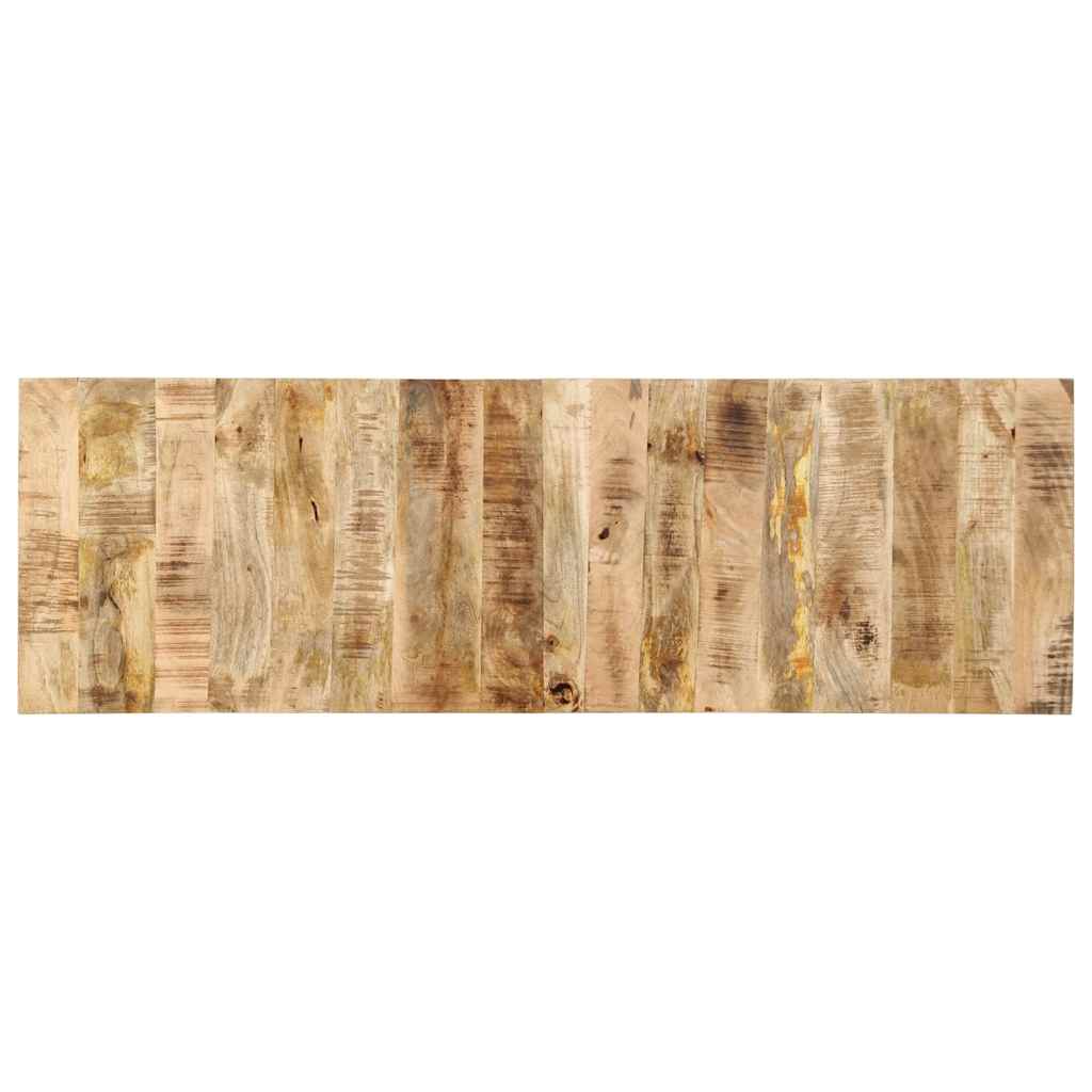 Hoofdbord 160 cm massief ruw mangohout – afbeelding 1