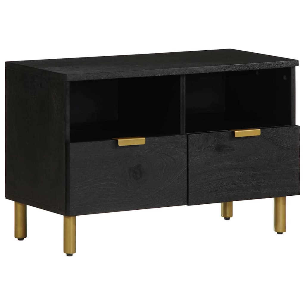 Tv-meubel 70x33x46 cm bewerkt hout zwart
