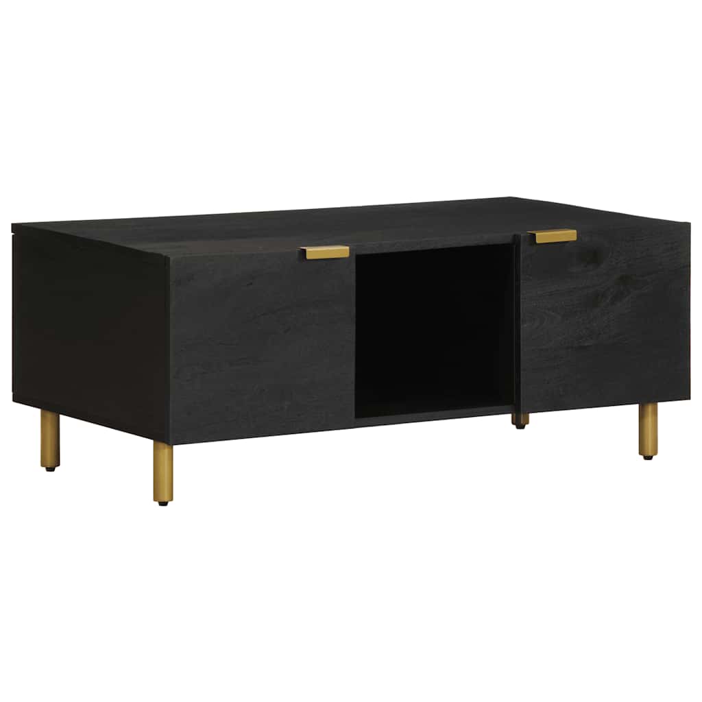 Salontafel 100x54x40 cm bewerkt hout zwart – afbeelding 1
