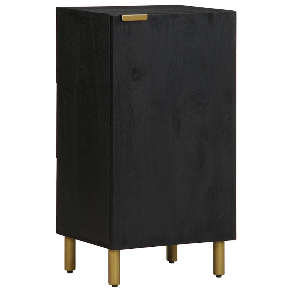 Dressoir 40x33x75 cm bewerkt hout zwart – afbeelding 1