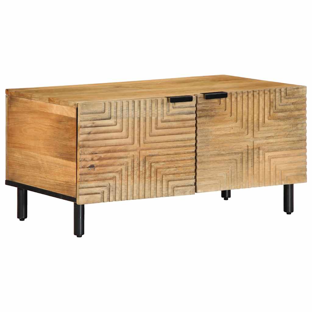 Salontafel 80x50x40 cm massief mangohout bruin – afbeelding 1