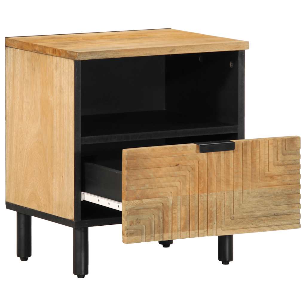 Nachtkastje 40x33x46 cm massief mangohout bruin – afbeelding 2