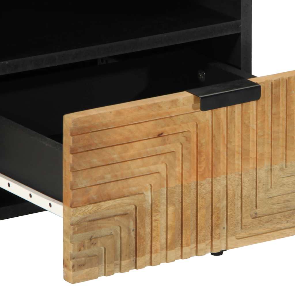 Nachtkastje 40x33x46 cm massief mangohout bruin – afbeelding 7