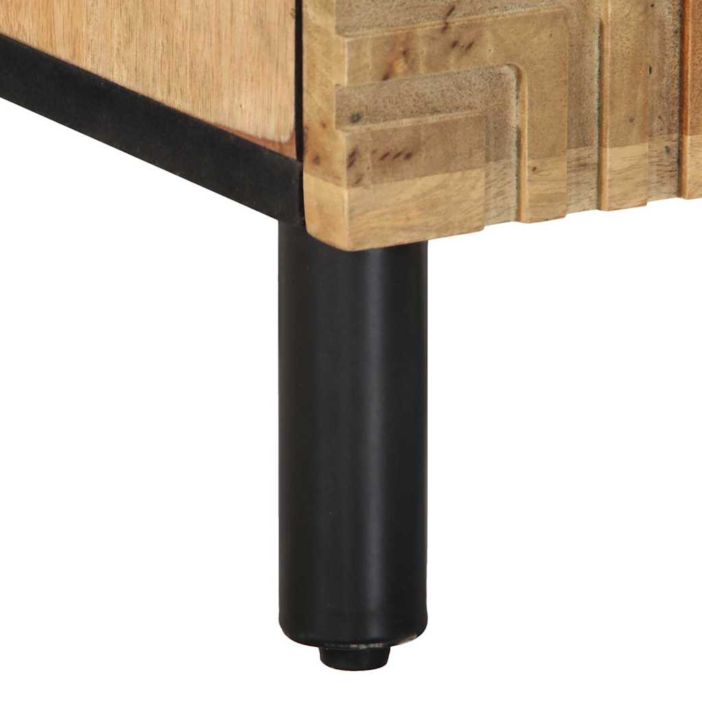 Nachtkastje 40x33x46 cm massief mangohout bruin – afbeelding 8