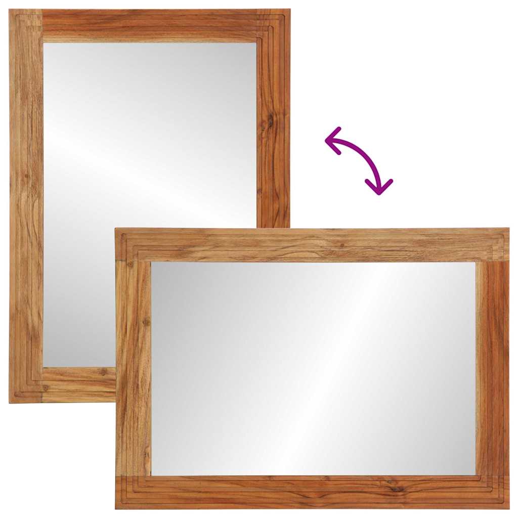 Badkamer Spiegel Wandgemonteerd Bruin 70 x 50 x 2.5 cm – afbeelding 9