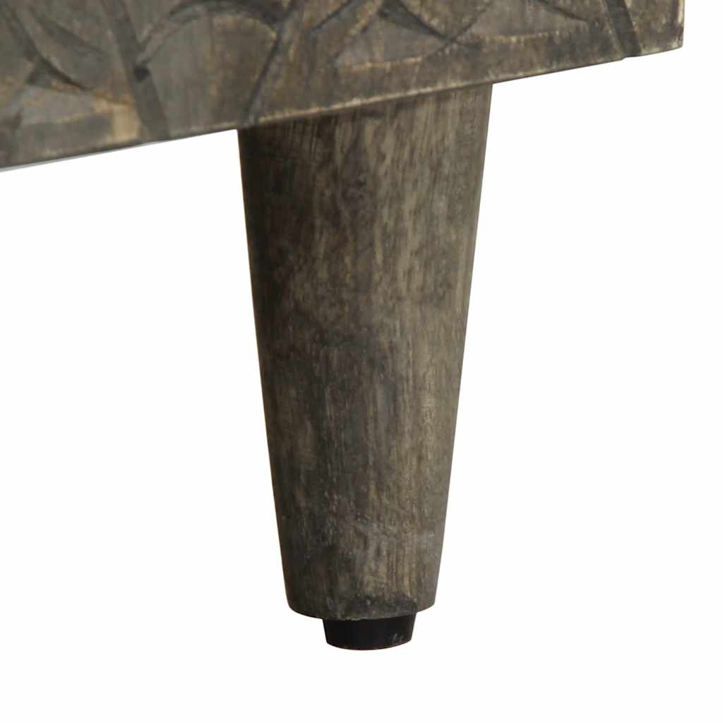 Dressoir 60x33,5x75 cm massief mangohout lichtgrijs – afbeelding 8